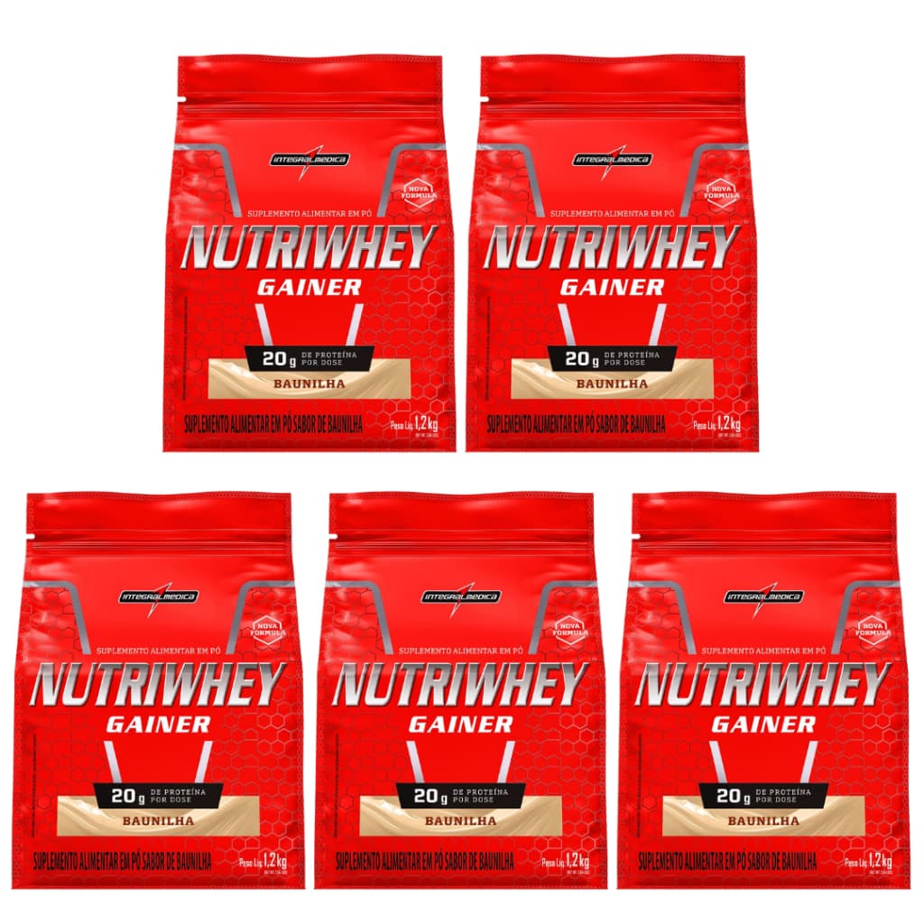 Kit 5x Nutri Whey Refil 1,2 Kg - Integralmédica
