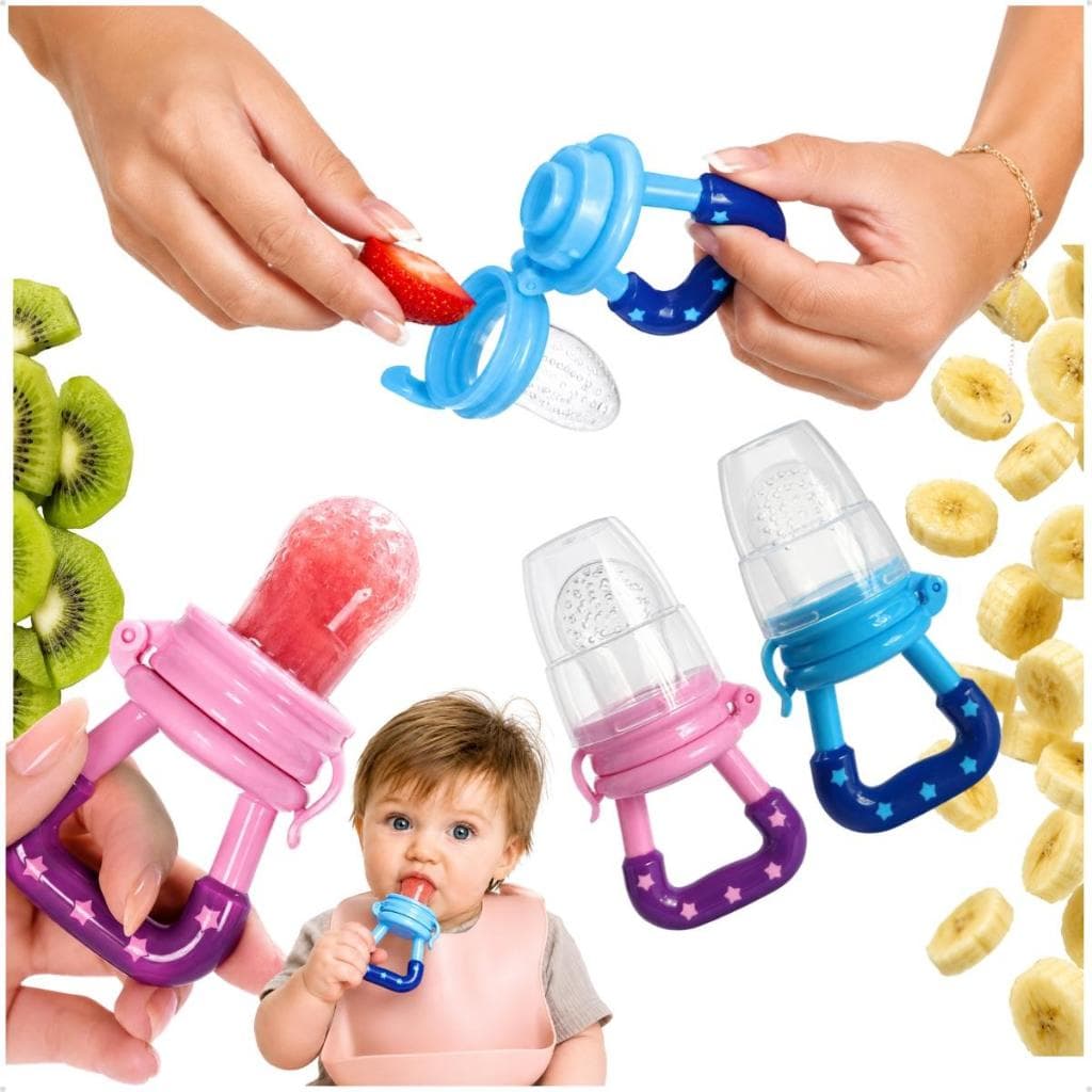 Chupeta Alimentadora  Silicone para Bebê kit 2 unidades Anti Engasgo Sem BPA