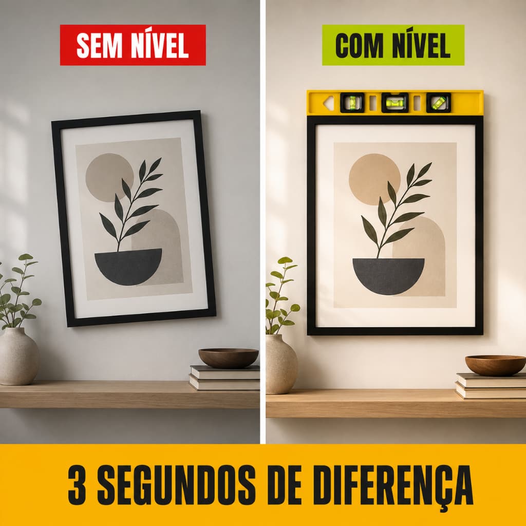 Nível de Bolha de Mão 30cm com Régua Nivelador Manual Três Bolhas Prumo Profissional Pedreiro Obra Bomvink