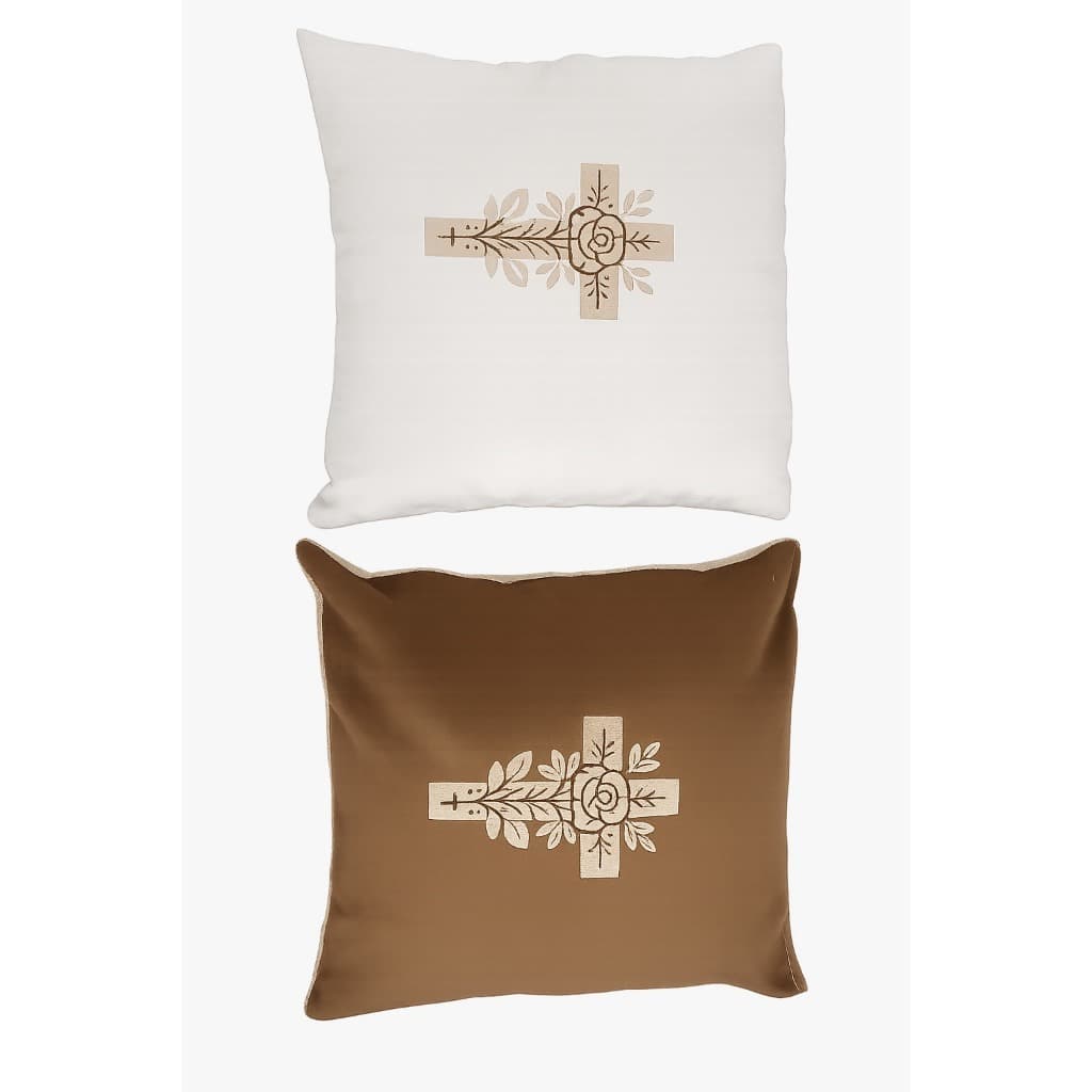 ALMOFADA BORDADA RELIGIOSA – CRUZ