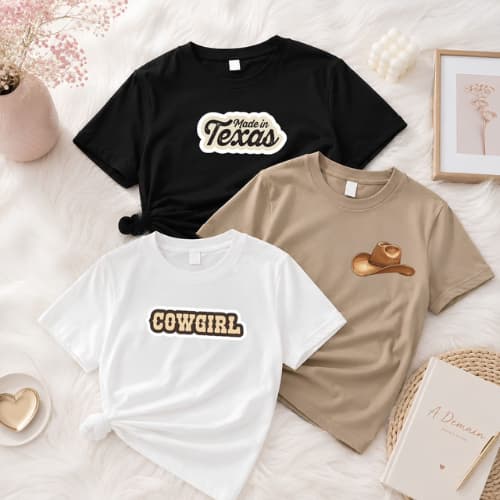 Kit 3 Camisetas Estampadas Feminina Cowgirl Country Leve Macia Confortável