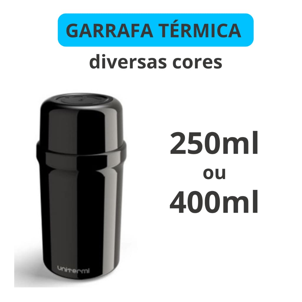 garrafa térmica Fano café chá água leite 250ml ou 400ml