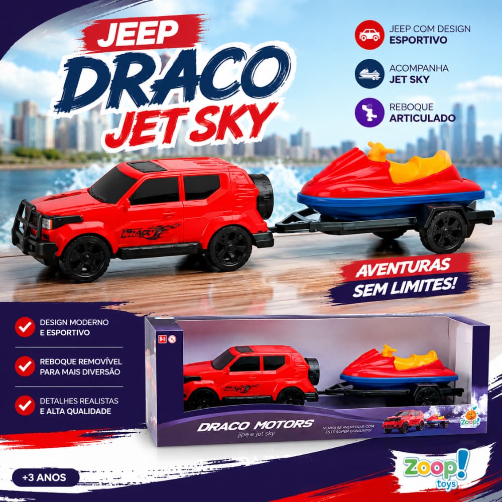 JEEP DRACO JET SKY - 0497 - ORANGE TOYS