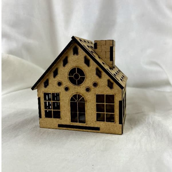 Casinhas Natalinas 10cm MDF Cru – Presépio e Decoração de Natal