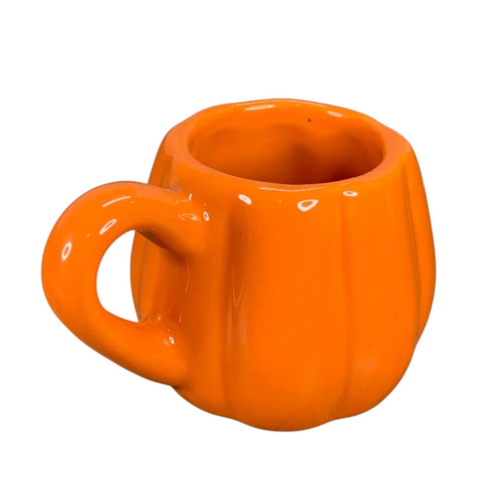 Xícara De Café Em Formato De Abóbora Feito De Cerâmica 80ml Laranja