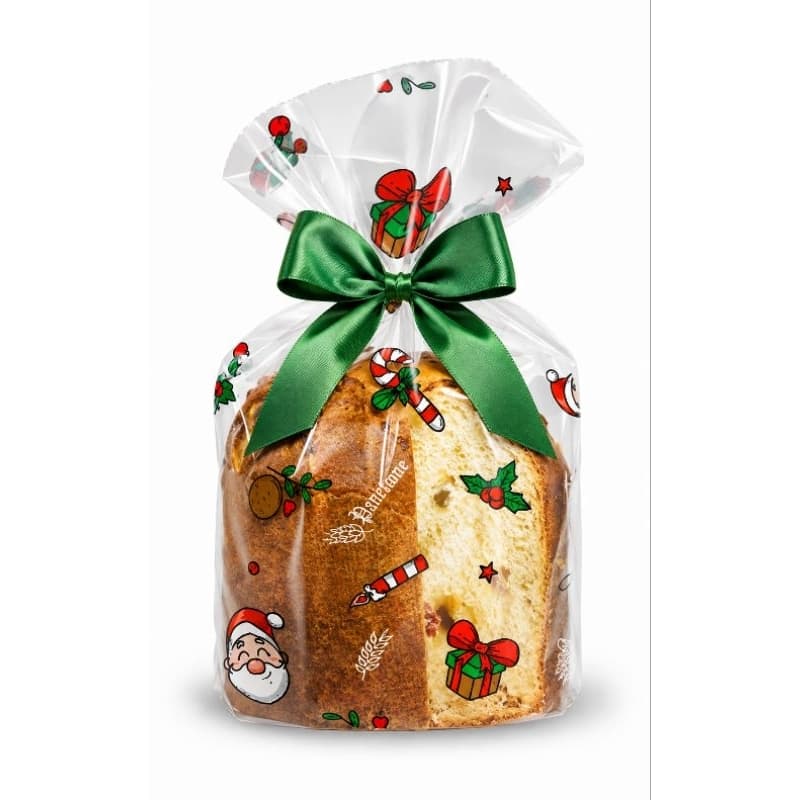 50 sacos celofane transparente para panetone de 250g a 750g