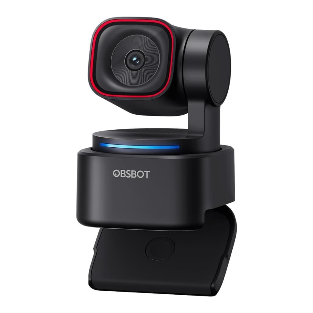 OBSBOT Tiny 3 Lite Webcam com IA e Áudio Espacial Rastreamento por IA, 3 Mic,Sensor de 1/2" 120 FPS HDR Controle por Voz