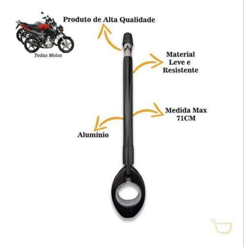 antena corta pipa Antena Corta Pipa para Moto Reforçada com Suporte – Proteção e Segurança