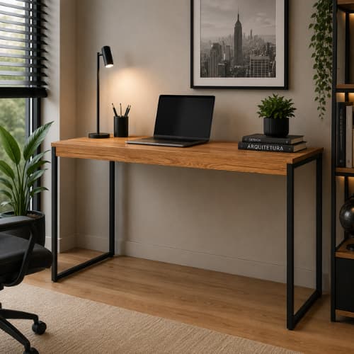 Mesa para Computador com Pé de Ferro 1,20 - JM3 Móveis