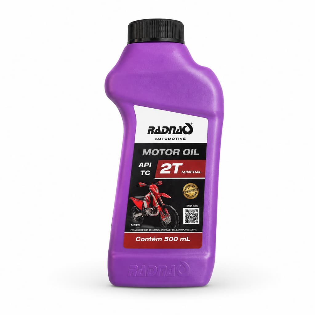 Óleo Para Motor API TC 2T Radnaq Mineral Lubrificante Óleo Para Motores 2 Tempos 500ml