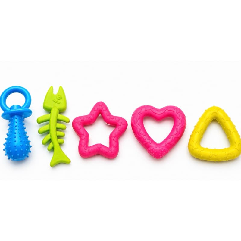 Kit 5 Brinquedos para Cachorro Mordedor Interativo Pet Diversão