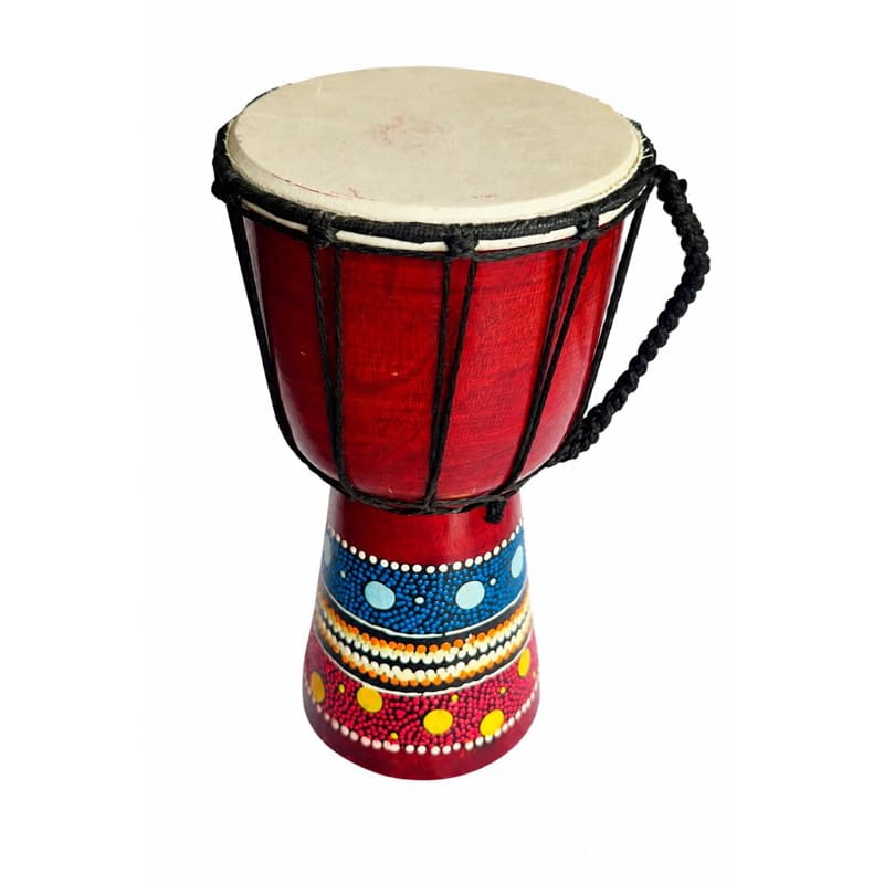 Tambor Djembê 25 cm | Instrumento Musical de Percussão | Instrumento Brinquedo Sensorial Relaxante Infantil e Decorativo
