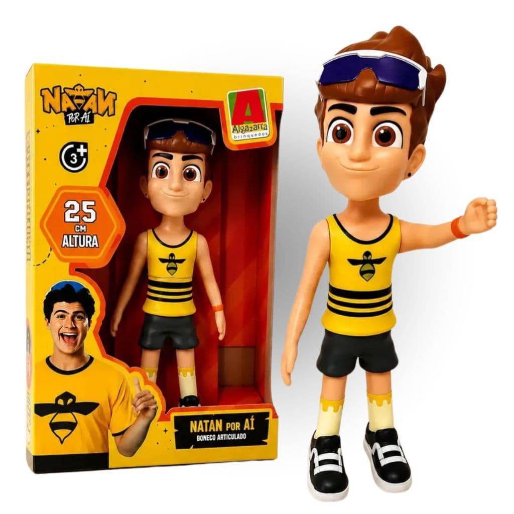 Boneco de Vinil Articulado 25cm Natan Por Ai Youtube - Algazarra