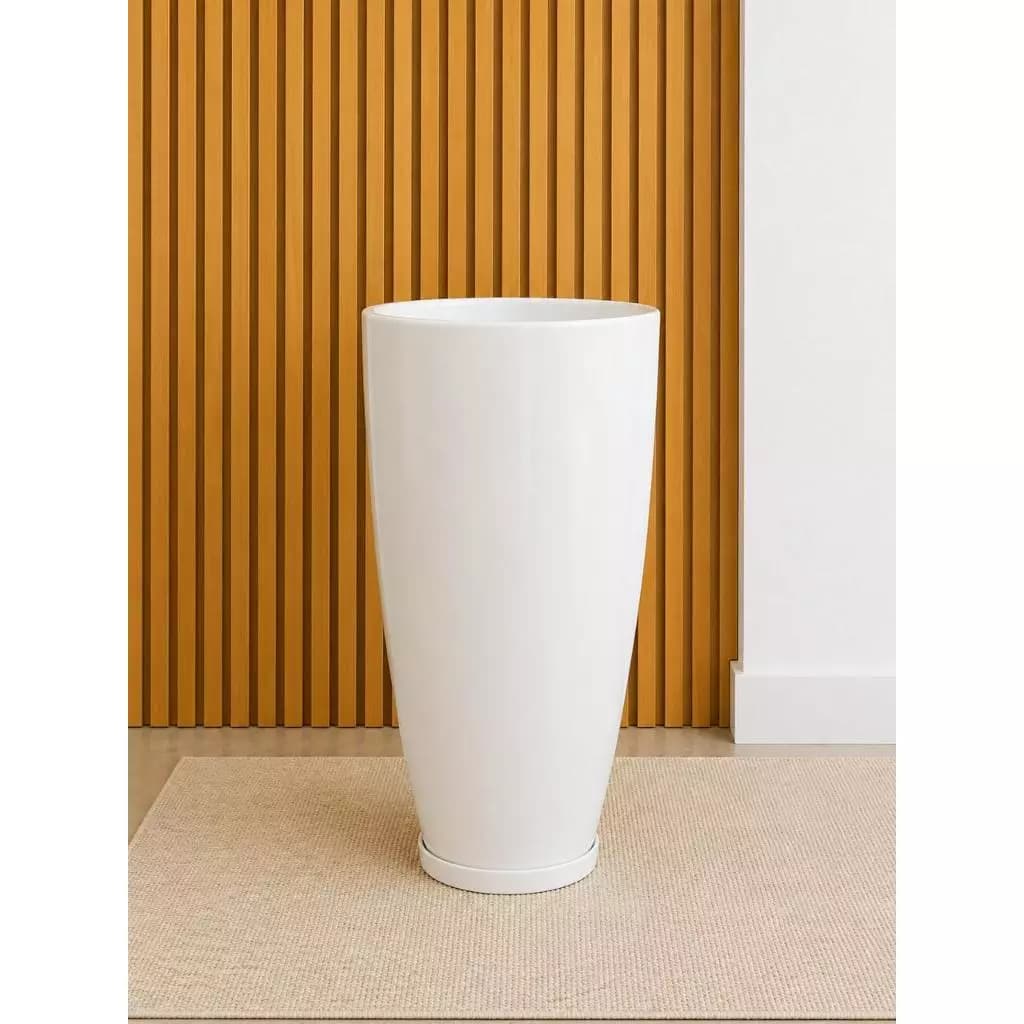 Vaso Para Plantas Decorativo PEQUENO COM PRATO COLETOR, Vaso Ideal Para Plantas Naturais e Artificiais