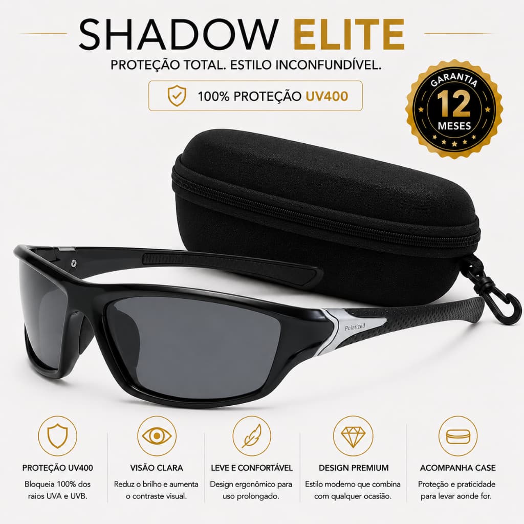 Óculos de Sol Polarizado UV400 Masculino Feminino Pesca Direção Ciclismo Caminhada Corrida