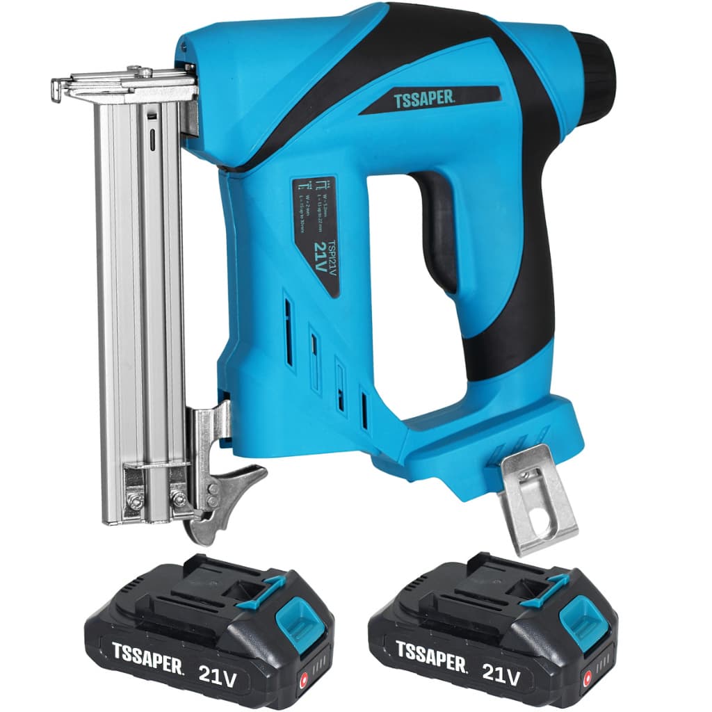 Pinador E Grampeador Elétrico Recarregável 2 Baterias 21v Tssaper