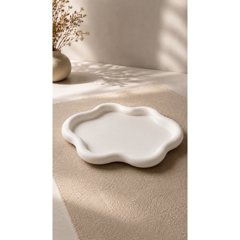 Bandeja Decorativa Nuvem Porta Perfume, Porta joia Bijuteria, Porta Chaves