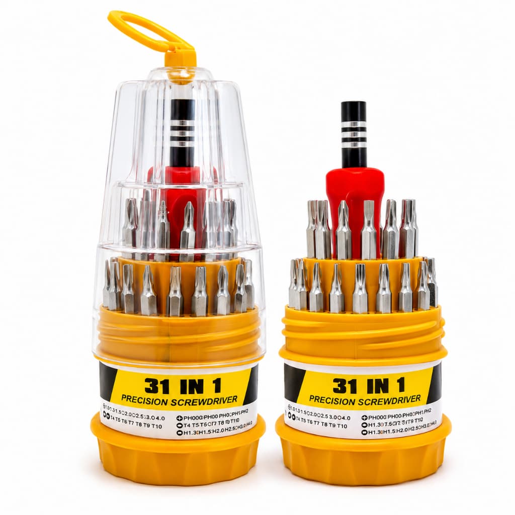 Kit Chaves Precisão 31 em 1 Fenda Philips Torx Allen L 6036