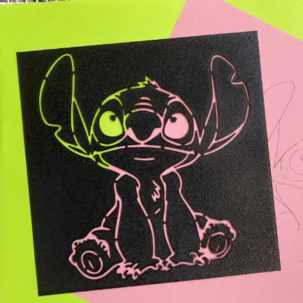 Estêncil Stitch 15x15cm Molde para Pintura Artesanato Decoração Reutilizável Lavável DIY Stencil