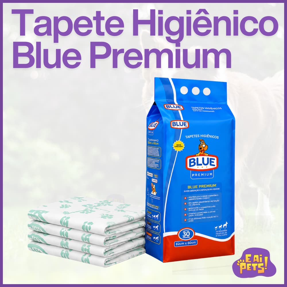 Tapete Higiênico Blue Premium Para Cães Super Absorvente Antivazamento