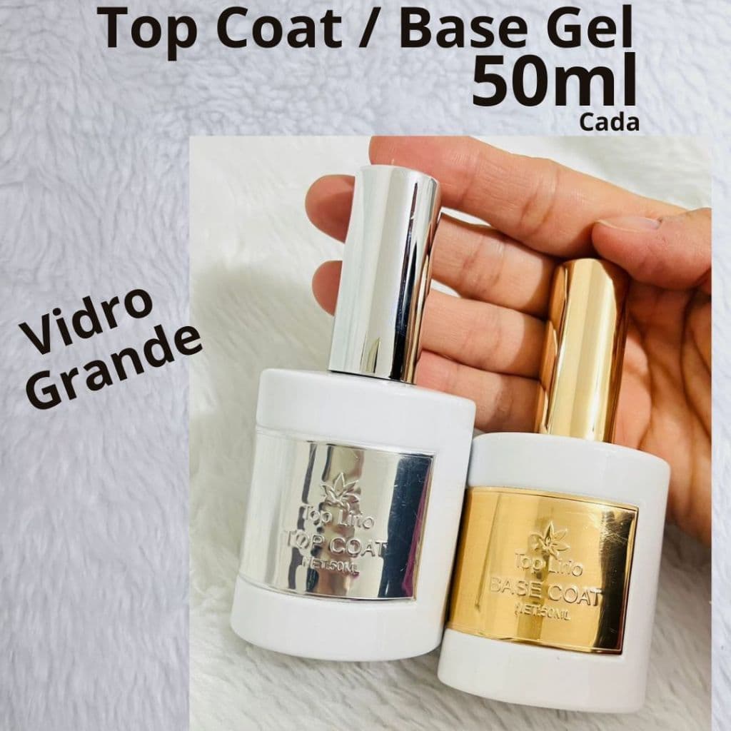 Top Coat Selante ou Base gel Lirio 50 ml novo vidro grande Top Lirió