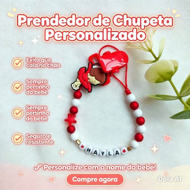 prendedor de chupetas personalizada💫