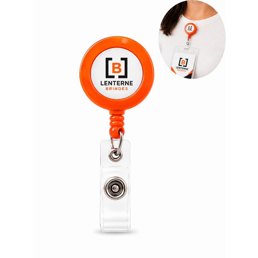 100 Porta Crachá Retrátil Personalizado Roller Com Sua Logo