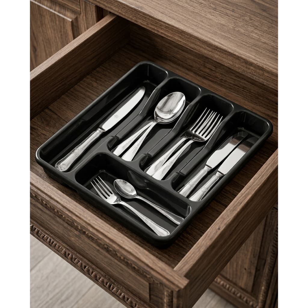Porta Talher Organizador Gaveta 5 Divisorias Separador Cozinha 33cm