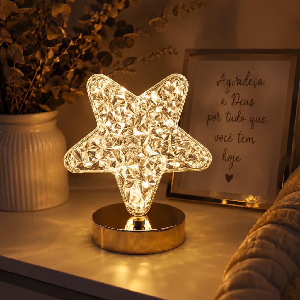 Luminária De LED Decorativa Com USB Para Quarto Mesa Escritório Luz Ambiente Moderna