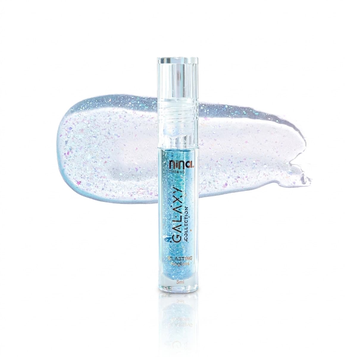 Lipgloss NINA Glasting Galaxy Cor Saturno Brilho Labial Intenso Maquiagem Efeito Espelhado Volume