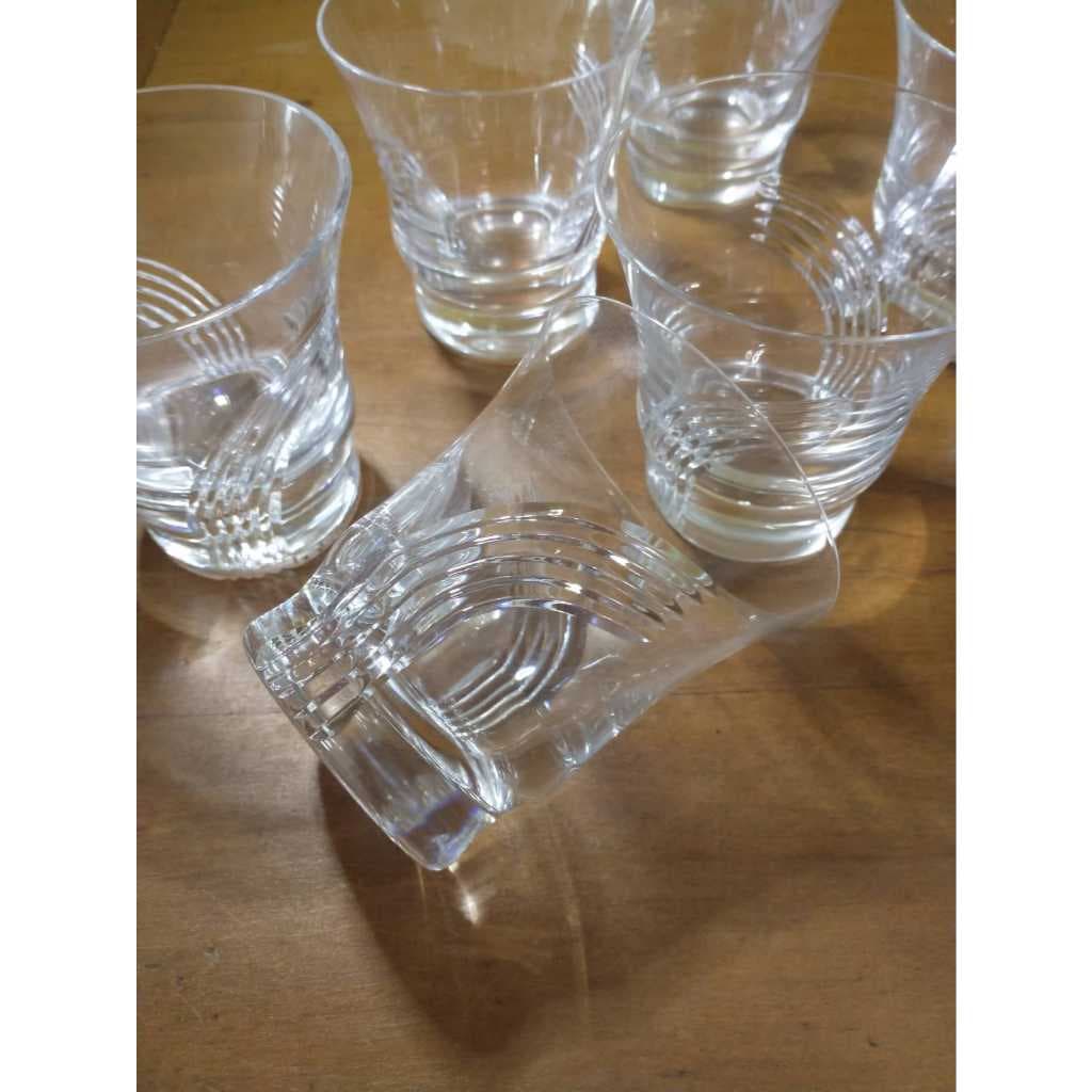 COPOS VINTAGE, em cristal para uisque,padrão arcos, Déc.70/80, 11cm, USADOS, LER ANUNCIO ABAIXO, Ótimo estado, Acervo