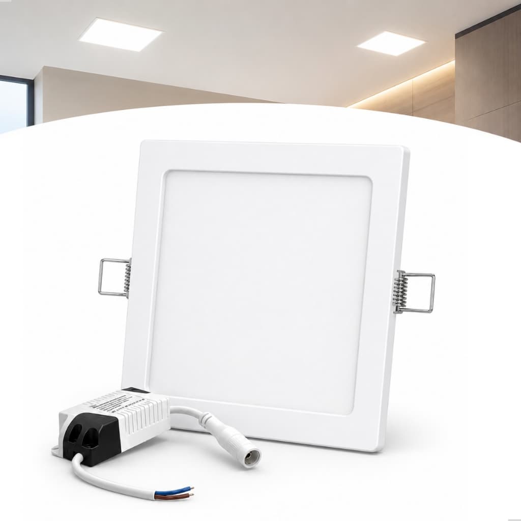 Painel Plafon Led Sobrepor Embutir Luminária 12W 18W 24W Quadrado Redondo Branco Frio 6500k Bivolt Ideal Sala Cozinha