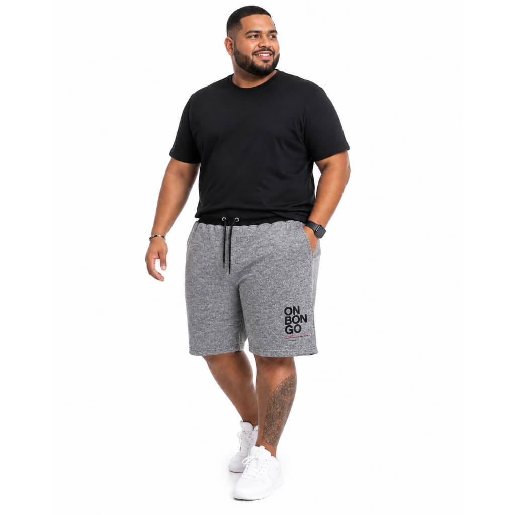 Bermuda Moletom Onbongo Masculino Plus Size  A Bermuda Moletom Onbongo Masculino Plus Size é ideal para quem busca confo