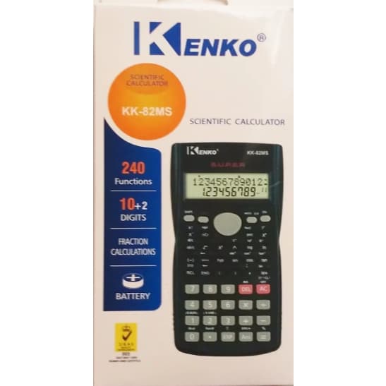 Calculadora Científica Kenko KK-82MS 240 Funções Preto Calculadora Científica Kenko KK-82MS 240 Funções Preto Calculador