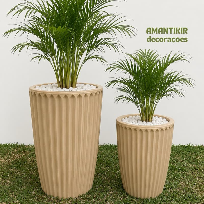 Kit 2 Vasos Coluna Romana Nº1 +  Nº2 Decorativas Moderno Luxo-Kit-8