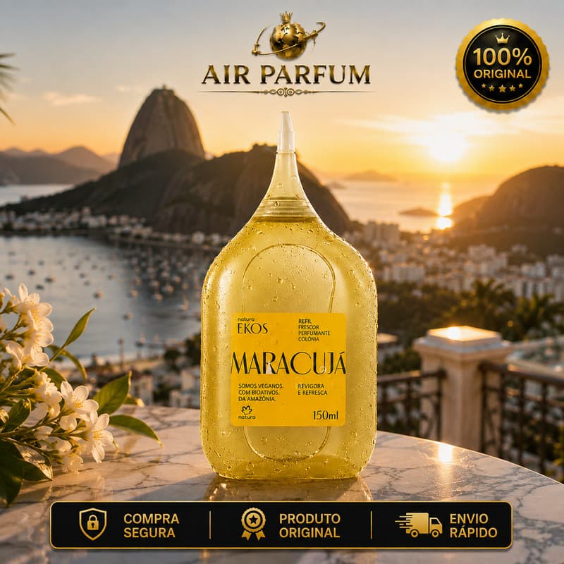 Colônia Ekos Maracujá Refil 150ml Frescor Corporal Feminino Vegano Perfume Fragrância