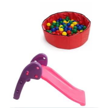 Kit de Diversão Infantil – Escorregador Baby e Piscina Redonda para Crianças