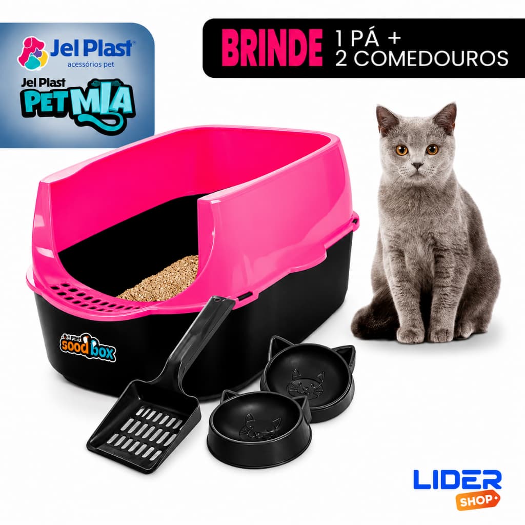 Caixa de Areia Para Gato Grande Banheiro Sanitário Pet Furba Sand Box