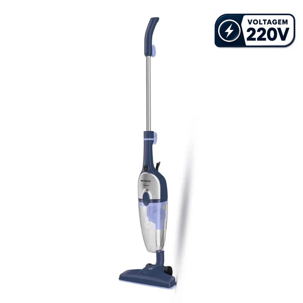 Aspirador de Pó Vertical e Portátil Mondial Turbo Cycle Hepa 220V 1550W Azul/Inox - AP-41-BLI