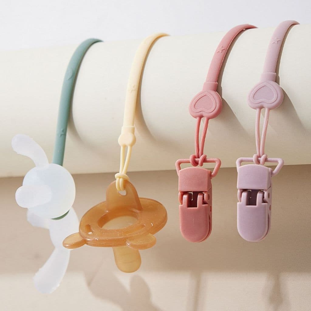 Prendedor de Chupeta em Silicone para Bebê Enxoval Infantil