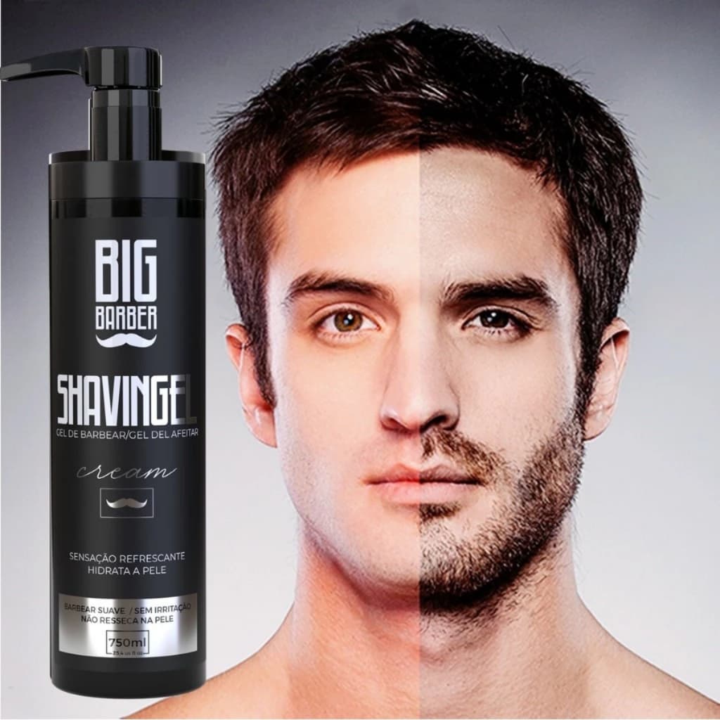 Shaving Gel De Barbear Big Barber 750ml Cream Profissional