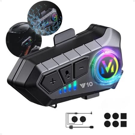 Fone de Ouvido de Capacete Moto Bluetooth Controle De Voz microfone para moto intercomunicador