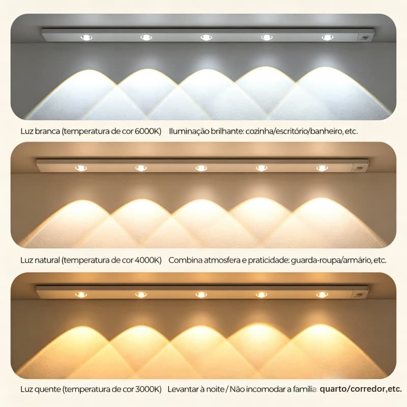 3 Colors 30/40/60cm Dimmable Led Light Bulb USB Rechargeable Motion Sensor Lamp Light for