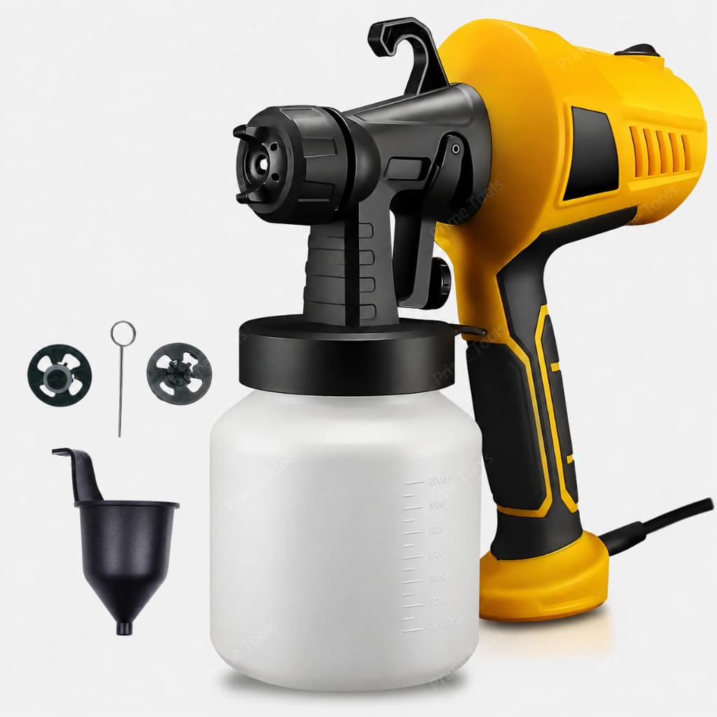 Pistola Elétrica para Pintura com Compressor e Bico de Metal Ajustável 110V ou 220V