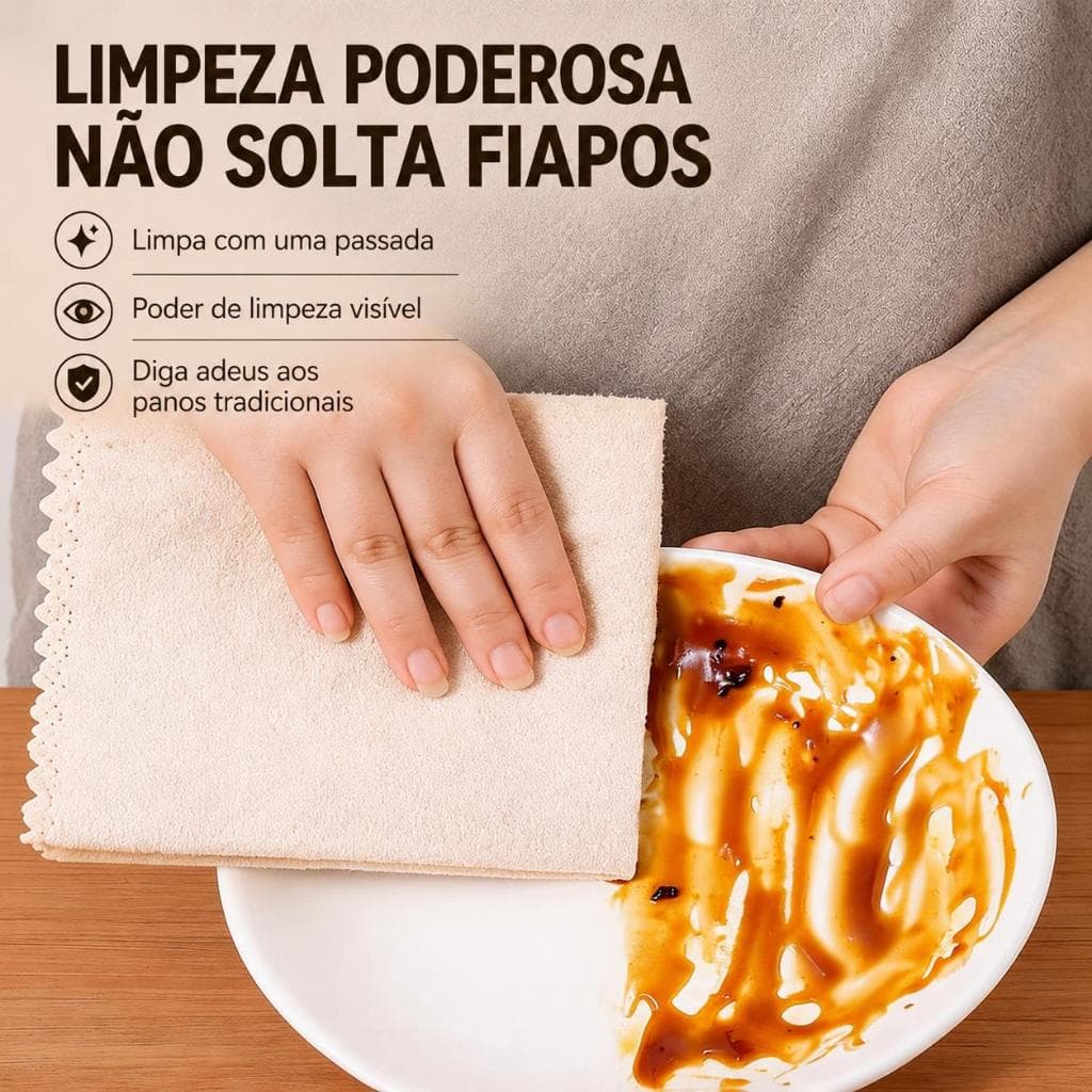 ✈️Envio Rápido｜Pano de Limpeza de Fibra de Lufa para Cozinha, Lavável e Resistente, 4 Unidades
