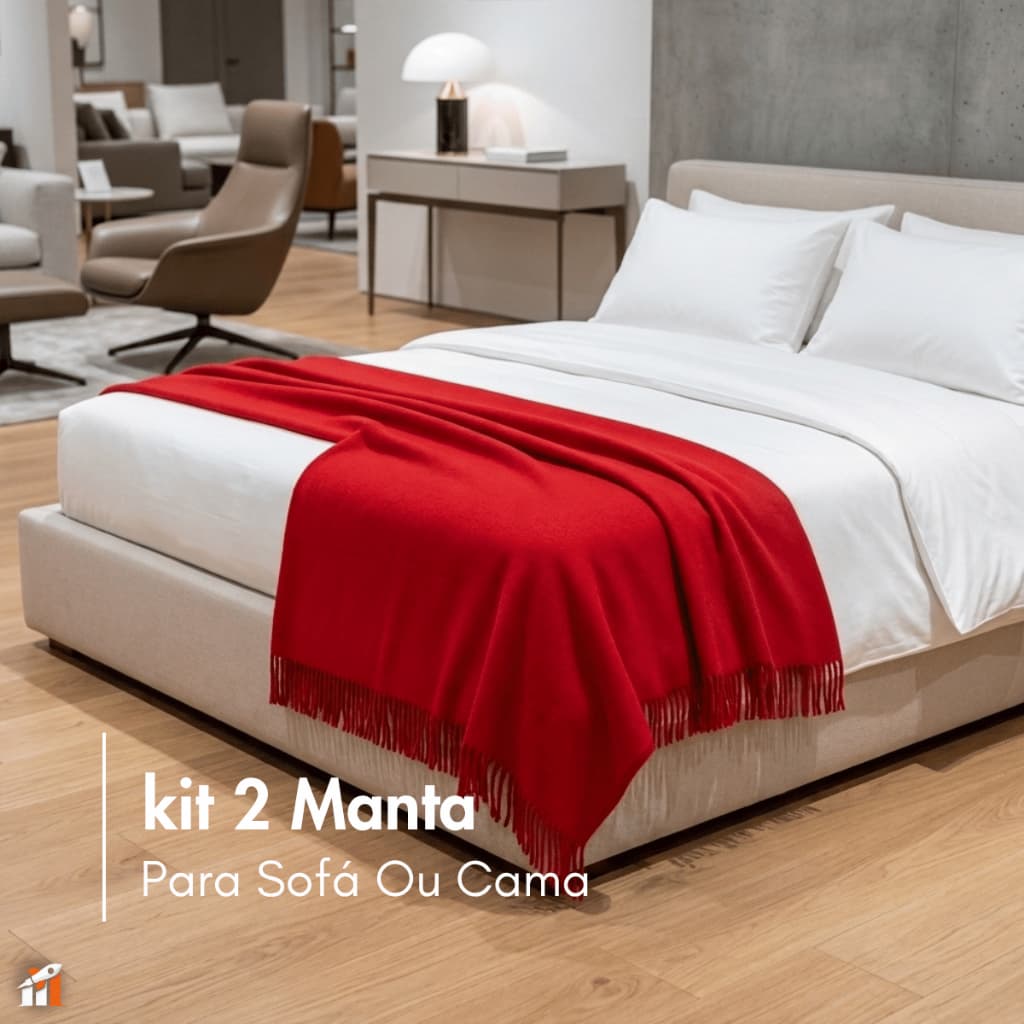 kit 2 Manta 2,10x1,20  Para Sofá Ou Cama Decorativa Capa Protetora Colcha Coberta 100% Algodão