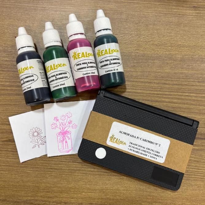 Kit almofada + tinta para carimbo