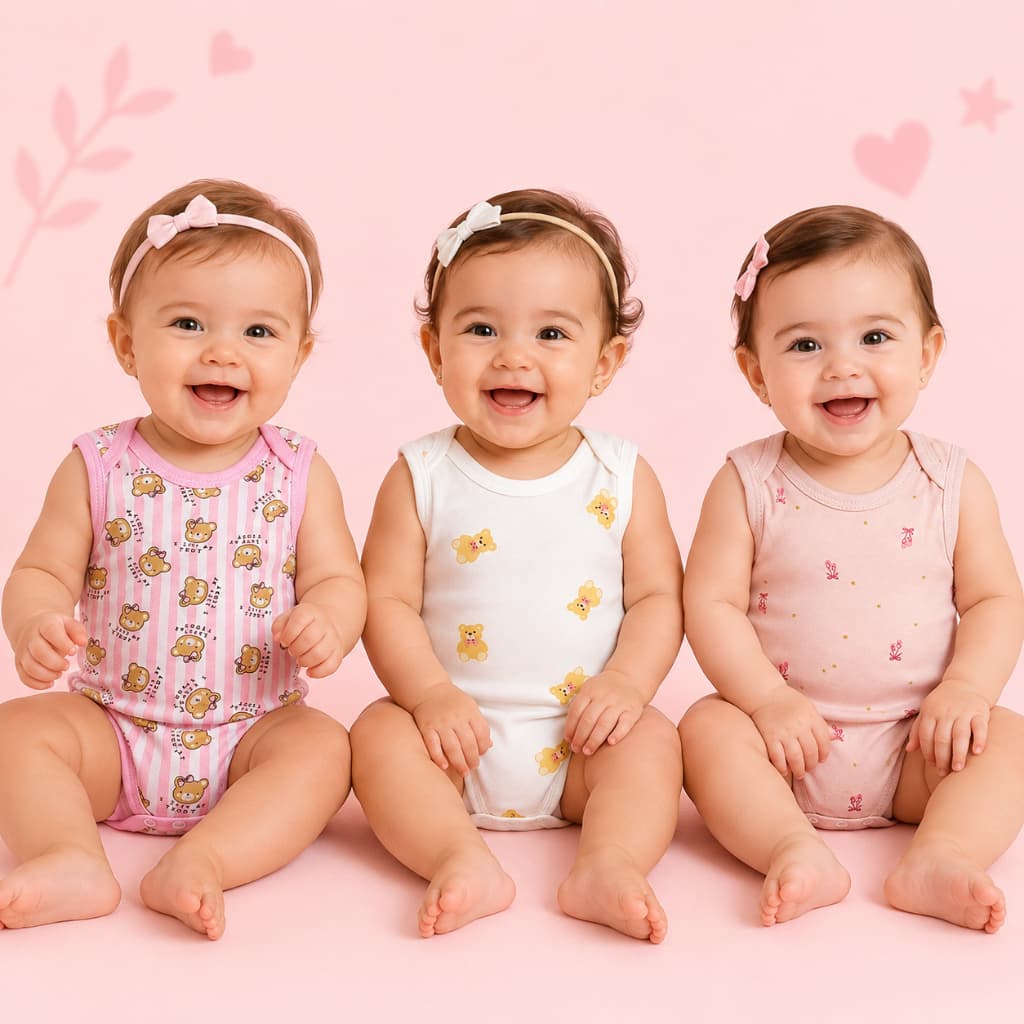 Body Regata Infantil Bebê Suedine 100% Algodão Estampado P M G Menino Menina Enxoval
