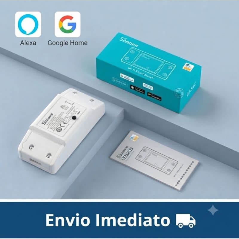SONOFF BASIC R4 INTERRUPTOR INTELIGENTE WIFI EWELINK, ORIGINAL. ALEXA, GOOGLE NEST