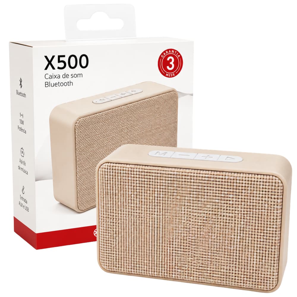 Caixa de Som Bluetooth XTRAX X500 Portátil Potente Bateria Recarregável